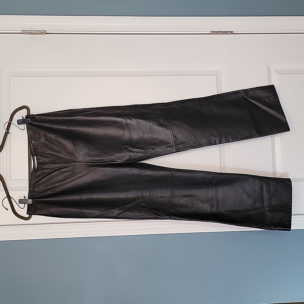 Katherine Kelly Black Genuine Lamb Skin Pants